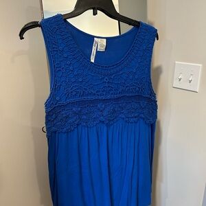 Simply Irresistible Royal Blue Lace Tank Top